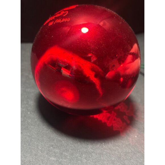 LuminEtch VTG 1993 Merry Christmas Ornament Red Glass 766/10000 Holiday - Picture 5 of 7